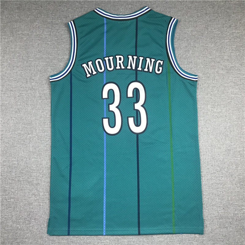 Men's Charlotte Hornets Alonzo Mourning Hardwood Classics Swingman Player Jerseys