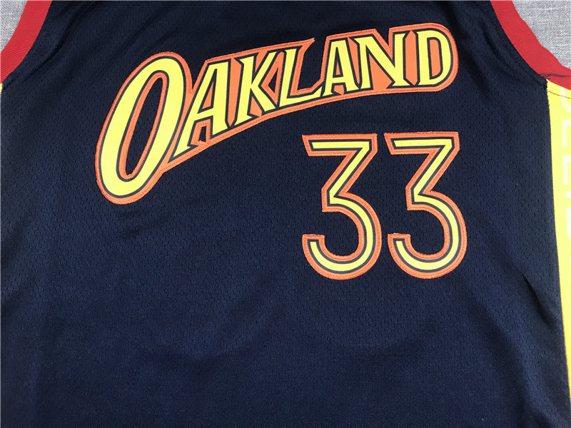 Men's Golden State Warriors James Wiseman #33 Navy Hardwood Classics Jerseys