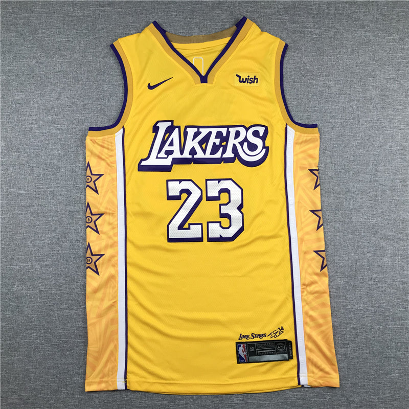 Men's Los Angeles Lakers LeBron James #23 Yellow Swingman Jerseys
