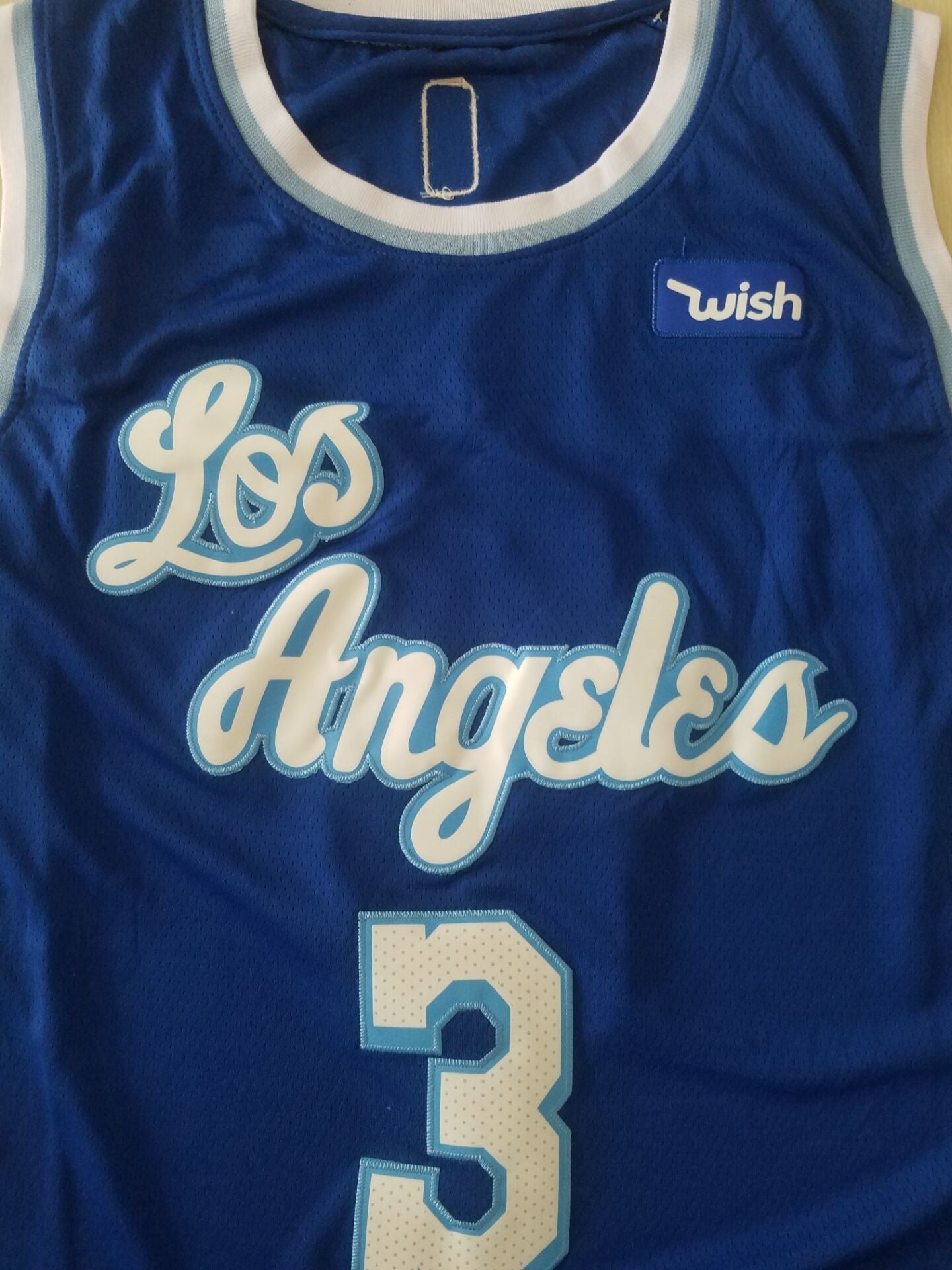 Men's Los Angeles Lakers Anthony Davis Blue #3 NBA Swingman Jerseys