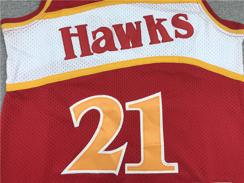 Men's Atlanta Hawks Dominique Wilkins 1986-87 Red Hardwood Classics Swingman Jerseys
