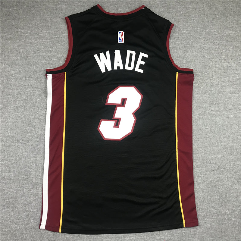 Men's Miami Heat Dwyane Wade #3 Black 2022/23 Swingman Jerseys - Icon Edition