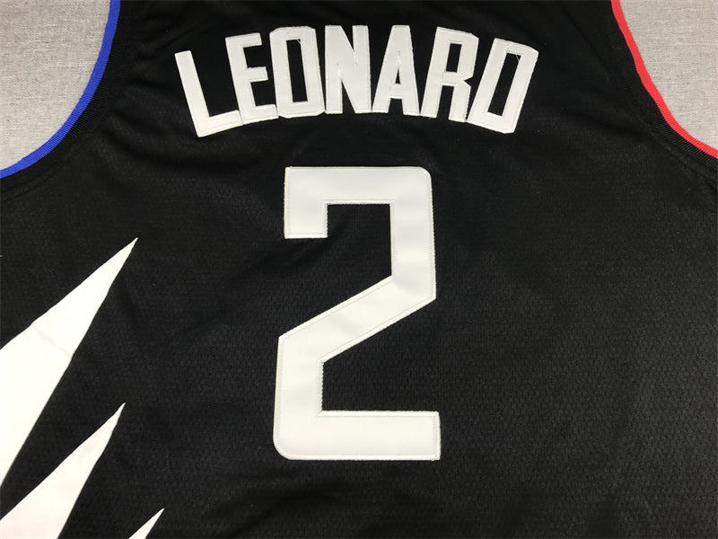 Men's LA Clippers Kawhi Leonard Jordan Brand Black 2022/23 Statement Edition Swingman Jerseys