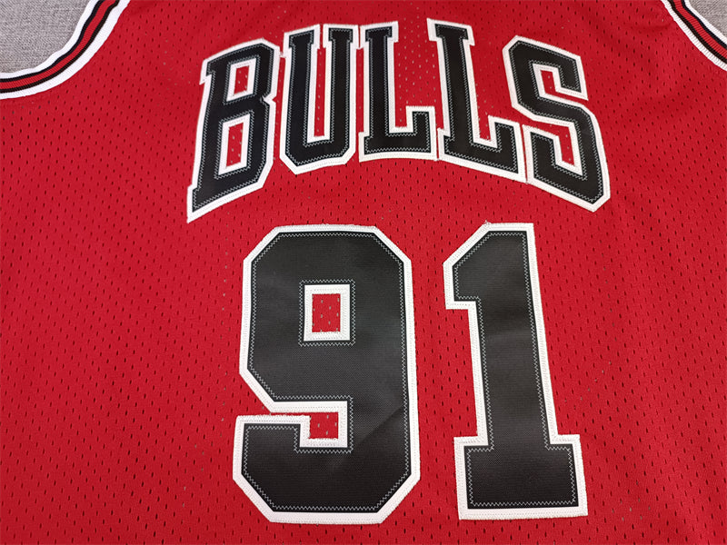 Men's Chicago Bulls Dennis Rodman Red 1997-98 Hardwood Classics Swingman Jerseys