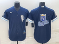 Men's Kansas City Royals Navy Alternate Replica Team Logo Jerseys