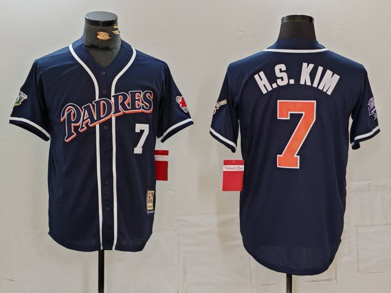 Men's San Diego Padres Ha Seong Kim #7 Navy Limited Player Jerseys