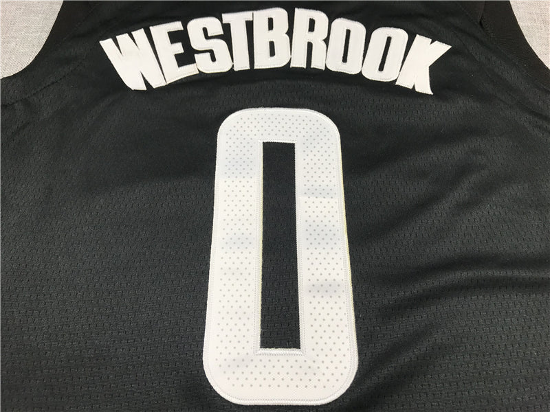 Men's Houston Rockets Russell Westbrook #0 NBA Black Classics Swingman Jerseys