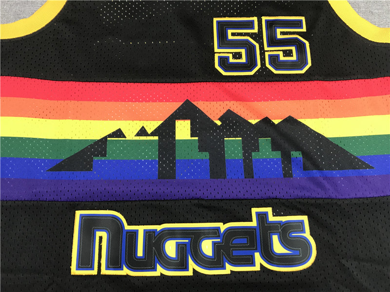 Men's Denver Nuggets Dikembe Mutombo 1991-92 Black Hardwood Classics Swingman Jerseys