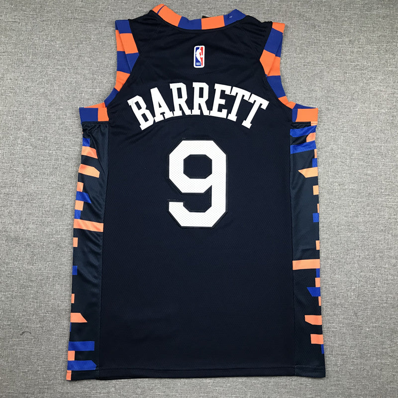 Men's New York Knicks RJ Barrett Navy Swingman Player Jerseys - City Edition