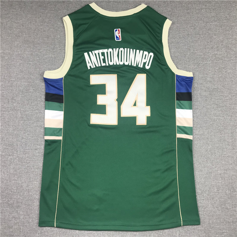 Men's Milwaukee Bucks Giannis Antetokounmpo #34 Green Player Jerseys