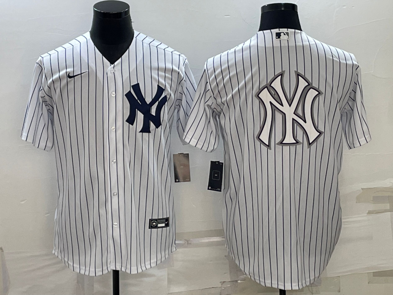 Men's New York Yankees White Home Replica Player Jerseys