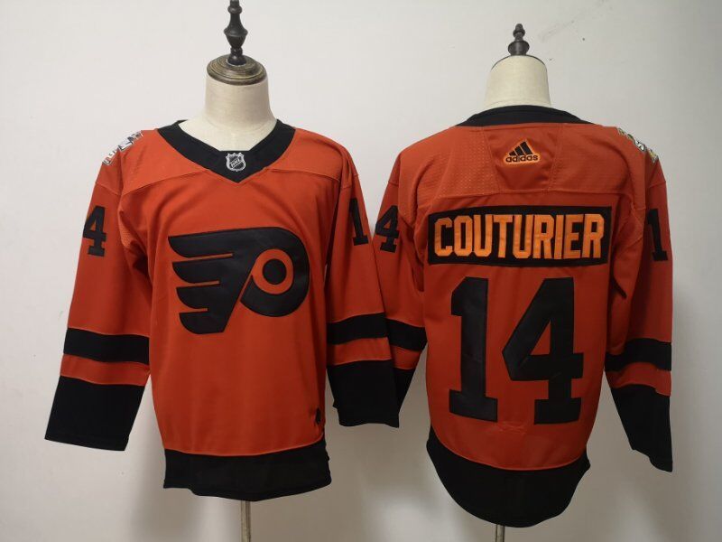 Men's Philadelphia Flyers Sean Couturier #14 Orange Player Jerseys