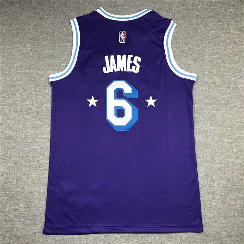 Men's Los Angeles Lakers LeBron James Purple Swingman Jerseys - City Edition