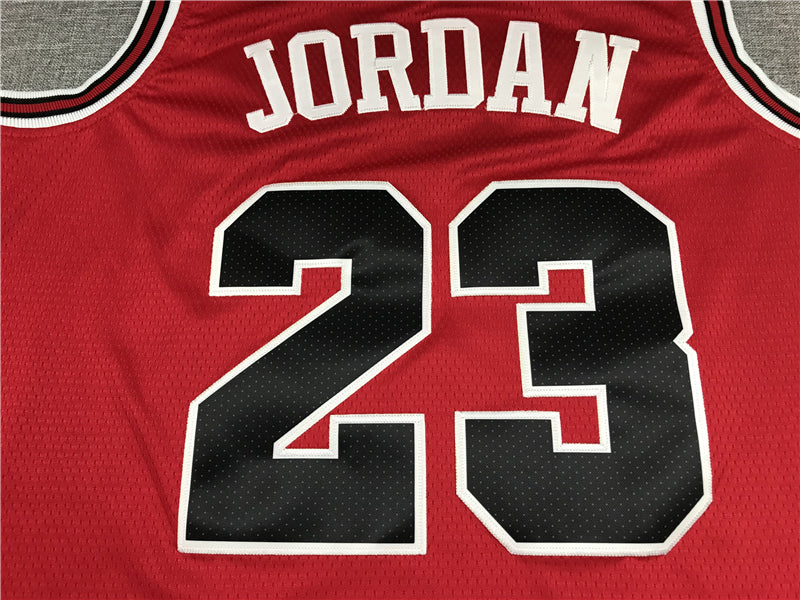 Men's Chicago Bulls Michael Jordan #23 Red Fast Break Replica Player Jerseys