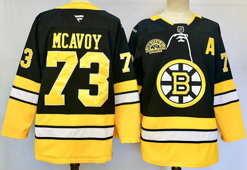 Men's Boston Bruins Charlie McAvoy #73 Black Jerseys