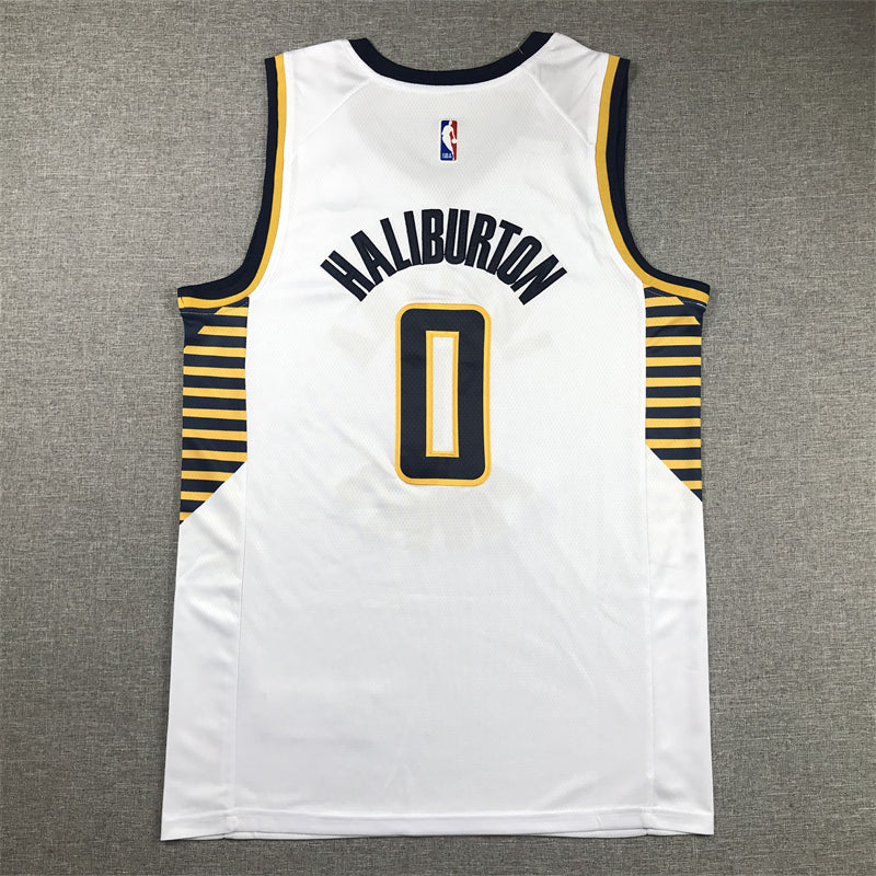 Men's Indiana Pacers Tyrese Haliburton #0 White Swingman Jerseys - Association Edition