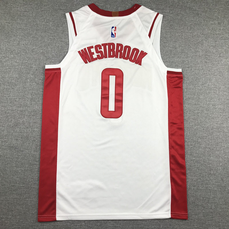 Men's Houston Rockets Russell Westbrook #0 White Classics Swingman Jerseys