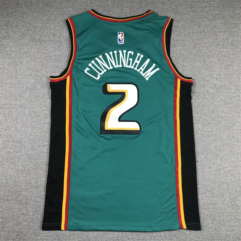 Men's Detroit Pistons Cade Cunningham #2 Teal 2022/23 Swingman Jerseys - Classic Edition