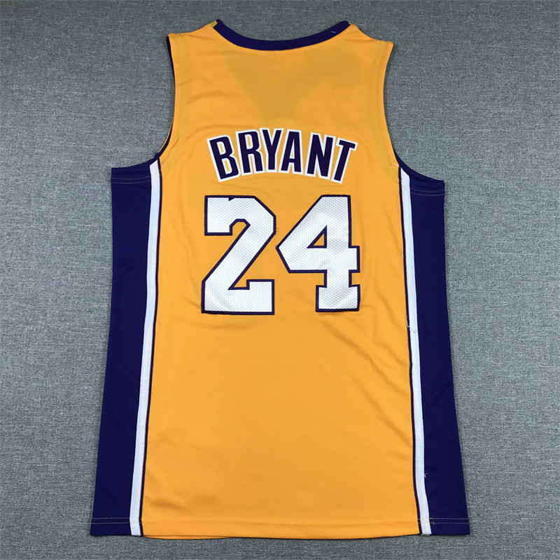 Men's Los Angeles Lakers Kobe Bryant #24 Gold 2007-08 Hardwood Classics Swingman Jerseys