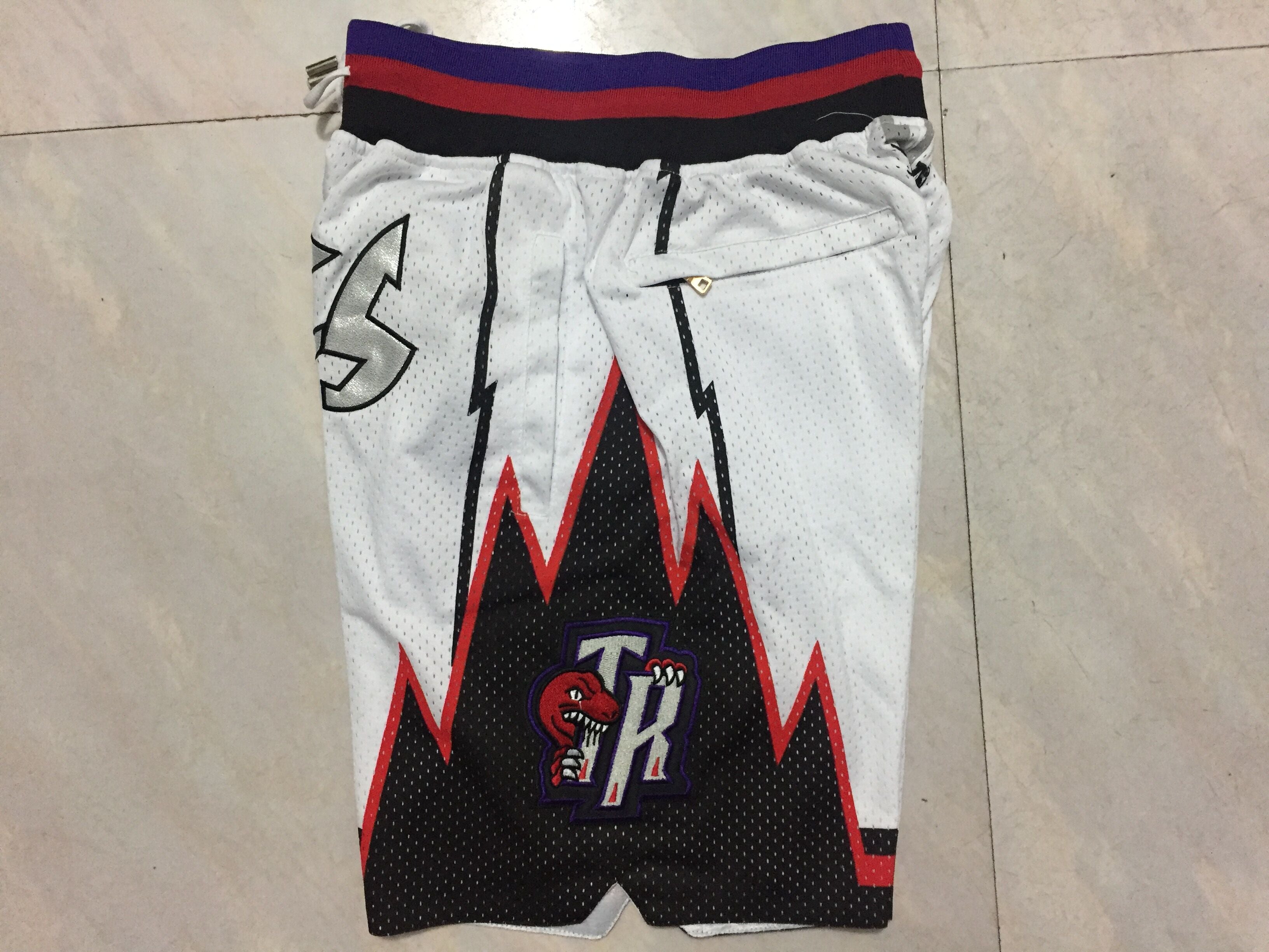 Men's Toronto Raptors White 1997-98 Hardwood Classics Basketball Shorts1