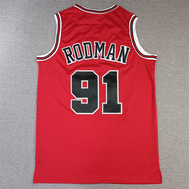 Men's Chicago Bulls Dennis Rodman Red 1997-98 Hardwood Classics Swingman Jerseys