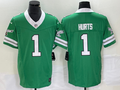 Men's Philadelphia Eagles Jalen Hurts #1 Kelly Green Game Jerseys