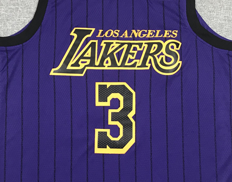 Men's Los Angeles Lakers Anthony Davis Purple #3 NBA Swingman Jerseys