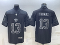 Men's New Orleans Saints Michael Thomas #13 Black RFLCTV Limited Jerseys