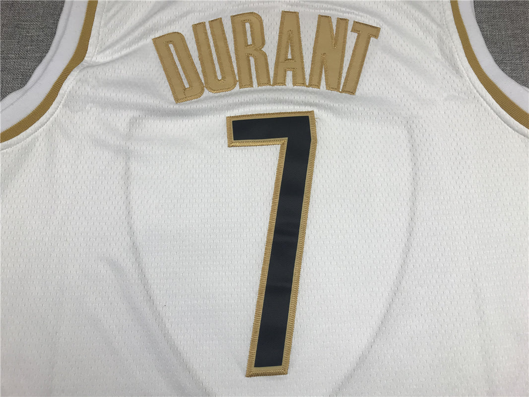 Men's Brooklyn Nets Kevin Durant #7 White Swingman Player Jerseys