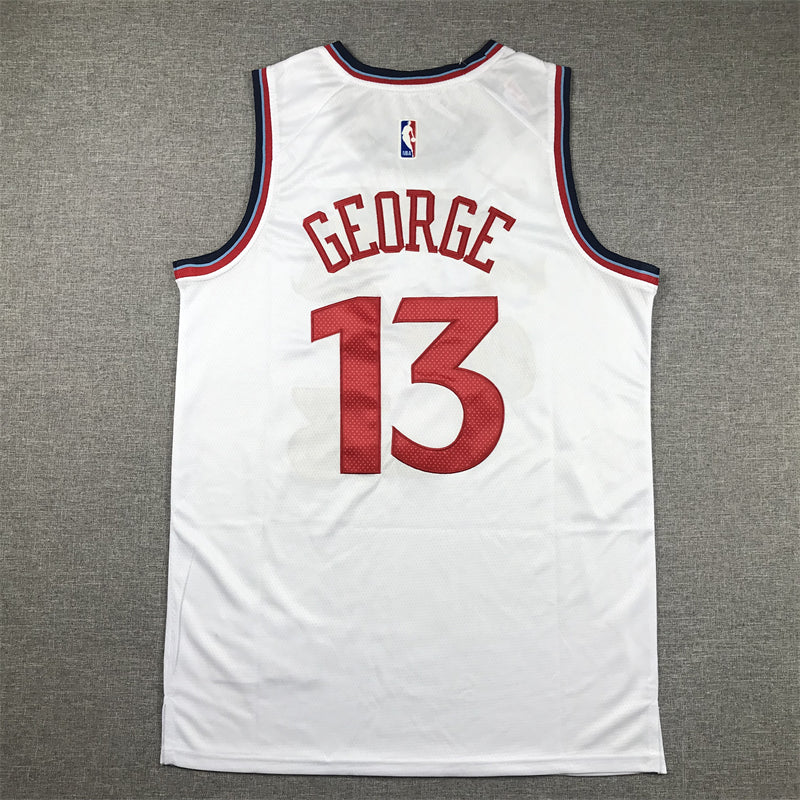 Men's LA Clippers Paul George #13 White Swingman Jerseys