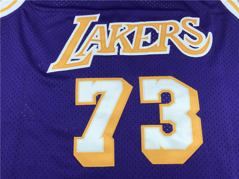Men's Los Angeles Lakers Dennis Rodman Classics Swingman Jerseys - Retro Purple