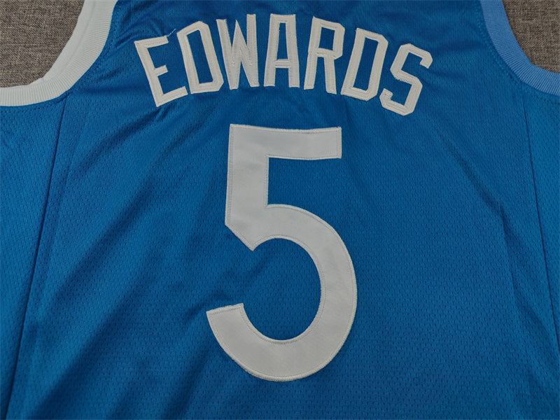 Men's Minnesota Timberwolves Anthony Edwards #5 Blue Swingman Jerseys