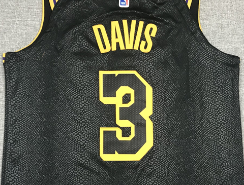 Men's Los Angeles Lakers Anthony Davis Black #3 NBA Swingman Jerseys