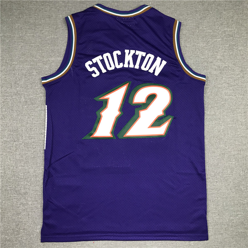 Men's Utah Jazz John Stockton Mitchell & Ness Purple 1996/97 Player Jerseys