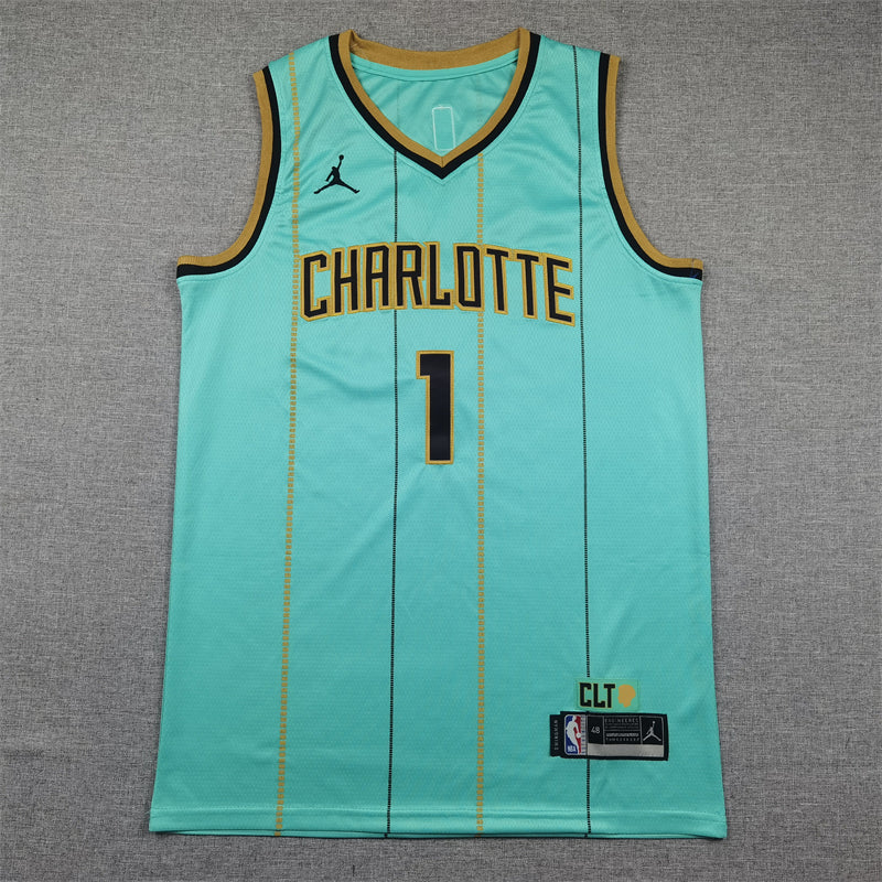 Men's Charlotte Hornets LaMelo Ball #1 Light Green 2022/23 Swingman Jerseys