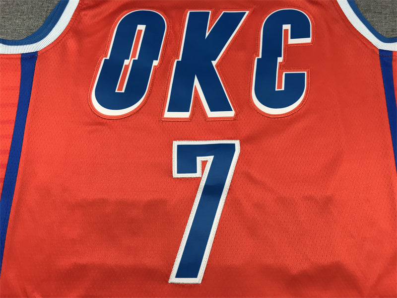 Men's Oklahoma City Thunder Chet Holmgren #7 Orange 2022/23 Swingman Jerseys - Statement Edition
