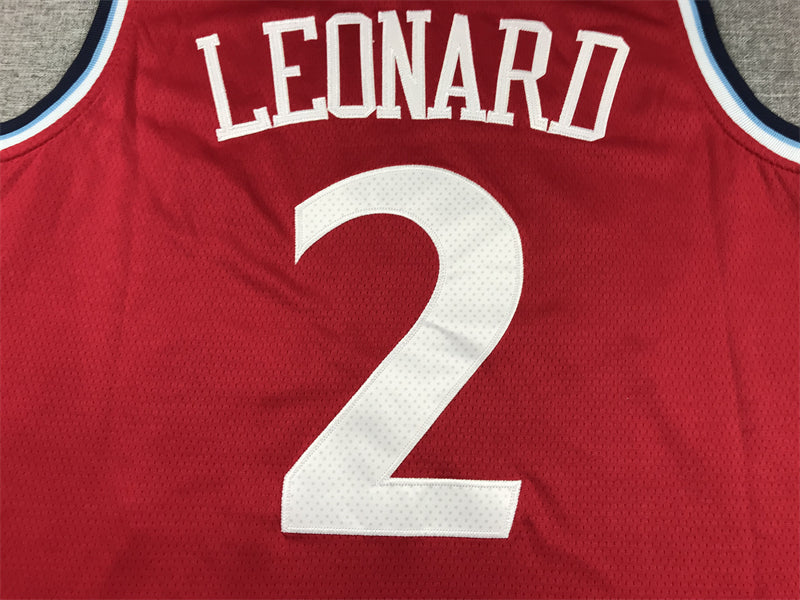 Men's LA Clippers Kawhi Leonard #2 Red Swingman Jerseys