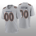 Custom1 Denver Broncos Gray Atmosphere Game Jerseys Stitched American Football Jerseys