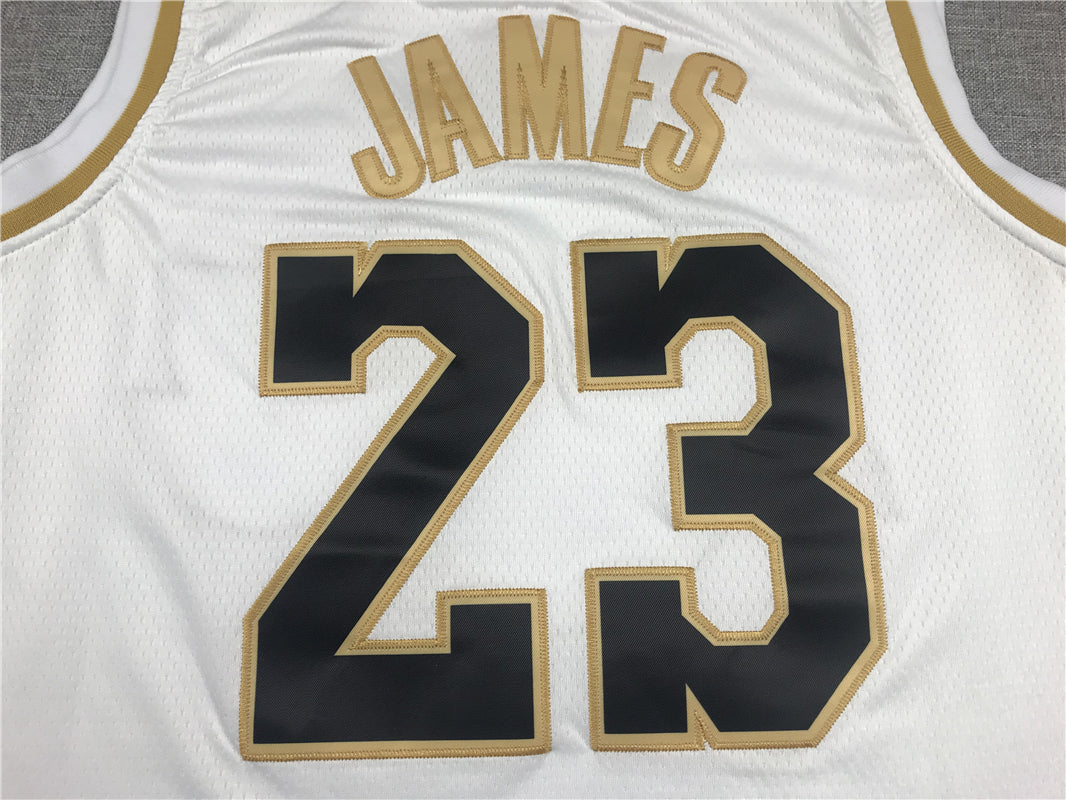 Men's Los Angeles Lakers LeBron James #23 White Swingman Jerseys