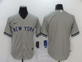 Men's New York Yankees Gray Replica Blank Jerseys