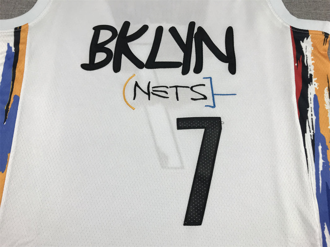 Men's Brooklyn Nets Kevin Durant #7 White 2022/23 Fastbreak Jerseys - City Edition