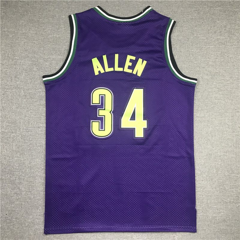 Men's Milwaukee Bucks Giannis Antetokounmpo #34 Purple Replica Player Jerseys