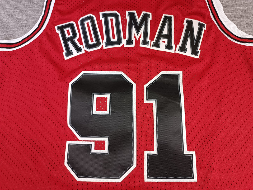 Men's Chicago Bulls Dennis Rodman Red 1997-98 Hardwood Classics Swingman Jerseys