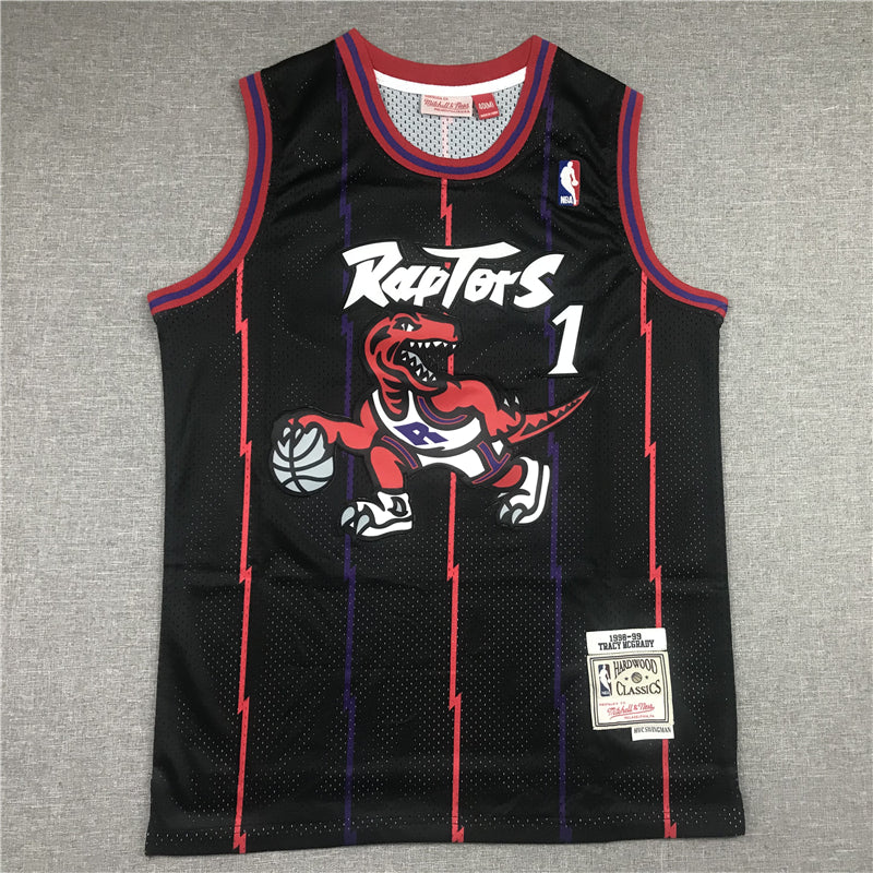 Men's Toronto Raptors Tracy McGrady 1998-99 Black Hardwood Classics Swingman Jerseys