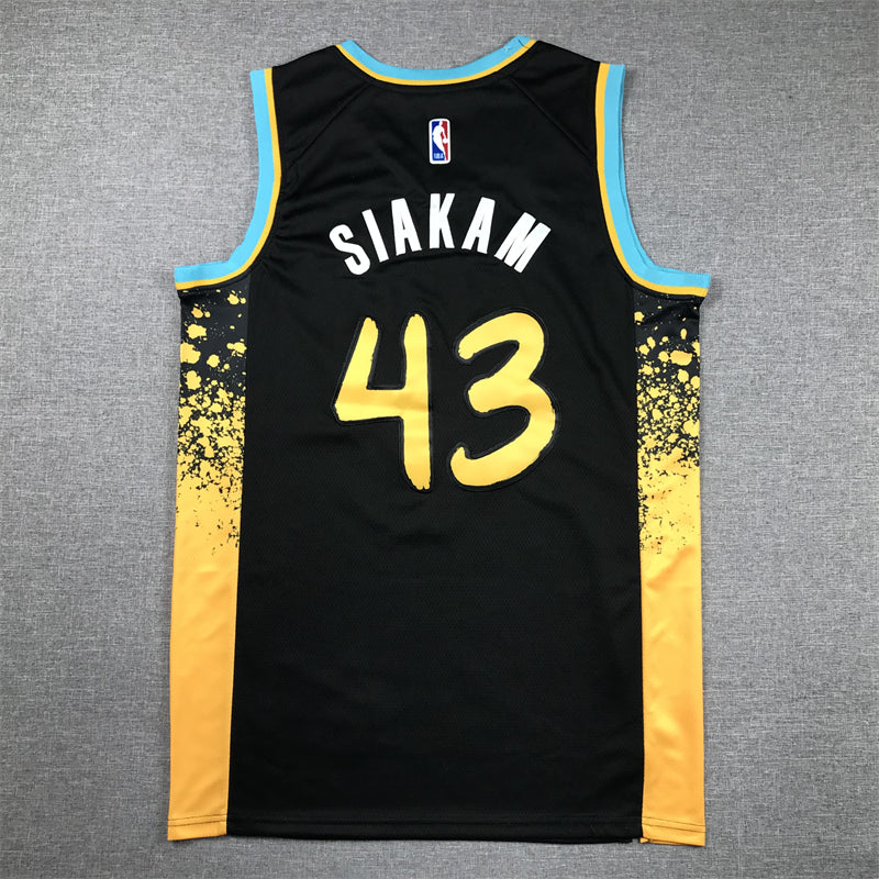 Men's Indiana Pacers Pascal Siakam #43 Black 2023/24 Swingman Jerseys - City Edition