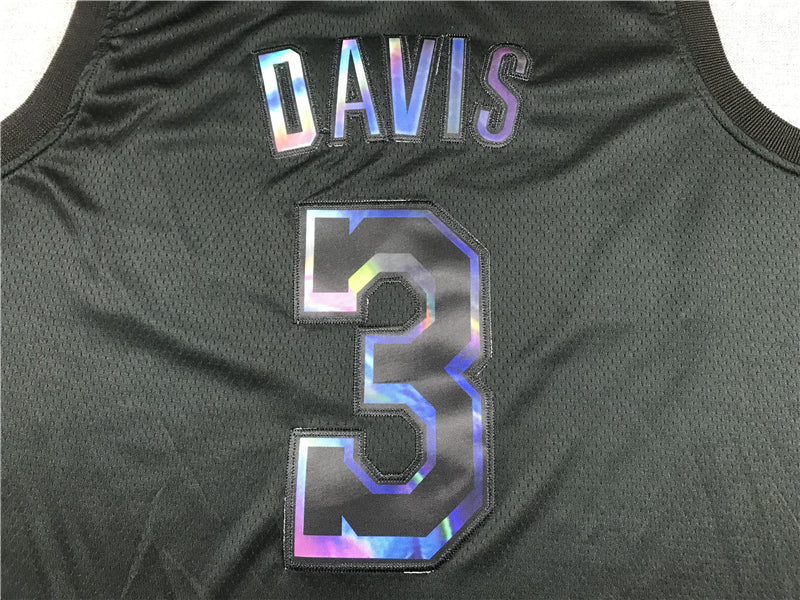 Men's Los Angeles Lakers Anthony Davis #3 Black Swingman Player Jerseys