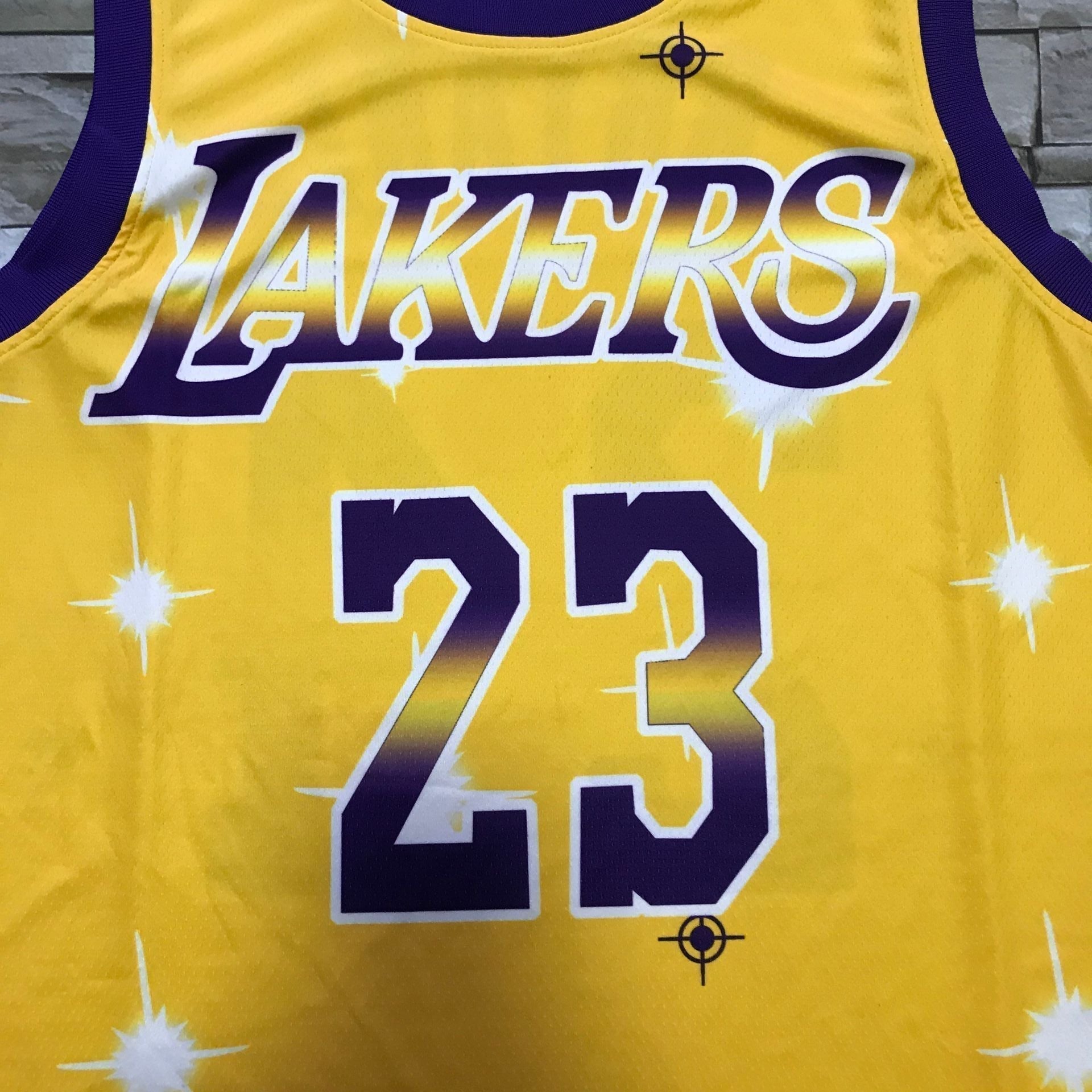 Men's Los Angeles Lakers LeBron James Yellow Hardwood Classics Swingman Jerseys