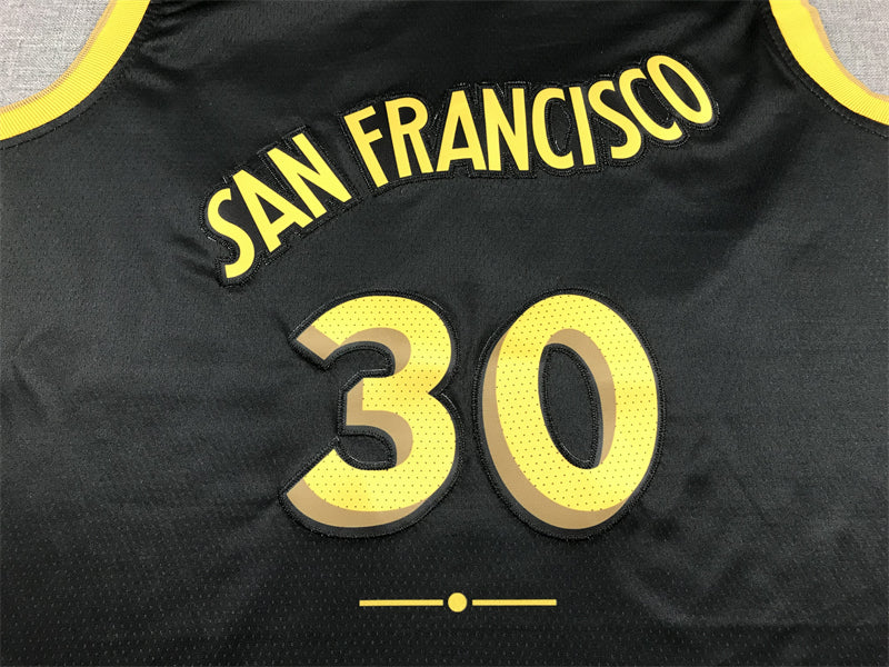 Men's Golden State Warriors Stephen Curry #30 Black 2023/24 Swingman Jerseys - City Edition