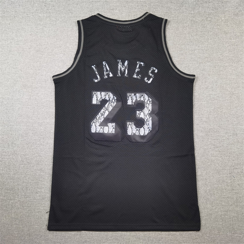 Men's Los Angeles Lakers LeBron James #23 Black 2018/19 Hardwood Classics Swingman Jerseys