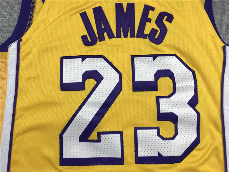 Men's Los Angeles Lakers LeBron James #23 Yellow Swingman Jerseys